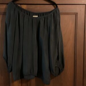 GO BY GO SILK Dark Blue Blouse